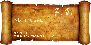 Pál Vanda névjegykártya