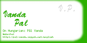 vanda pal business card